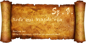 Szügyi Viktória névjegykártya